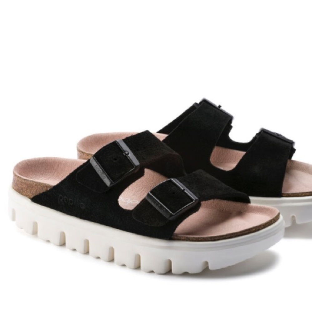 Birkenstock Papilio Arizona Platform
Suede Leather Sandals NEW
